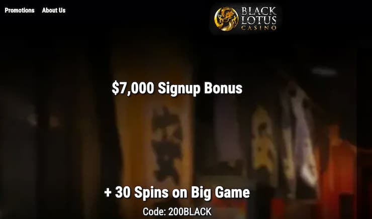 A screenshot of Black Lotus, one of the best crypto Sic Bo casinos.